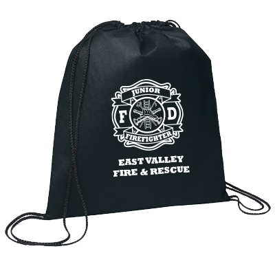 Custom Black Cinch Backpack w/ Jr. FF Maltese