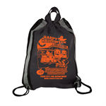 Custom Black Drawstring Backpacks/Station