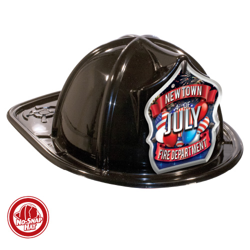 Custom Black Fire Hats w/ 4th of July Shield