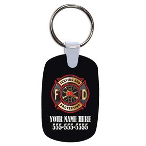 Custom Black Key Chain w/ Maltese Cross Design