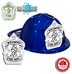 Custom Color Me Cappy Shield on Blue Fire Hat