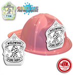 Custom Color Me Cappy Shield on Pink Fire Hat