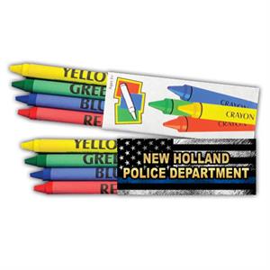 Custom Crayon Box - Pack of 4 - Thin Blue Line