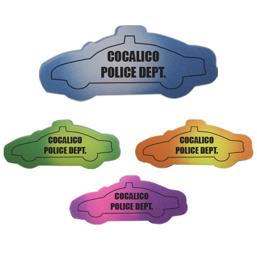 Custom Die Cut Police Car Mood Eraser - Assorted