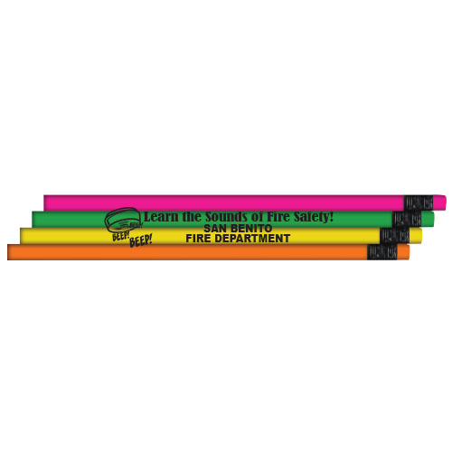 Custom Economy Pencil- Neon Assortment- 2021 Theme