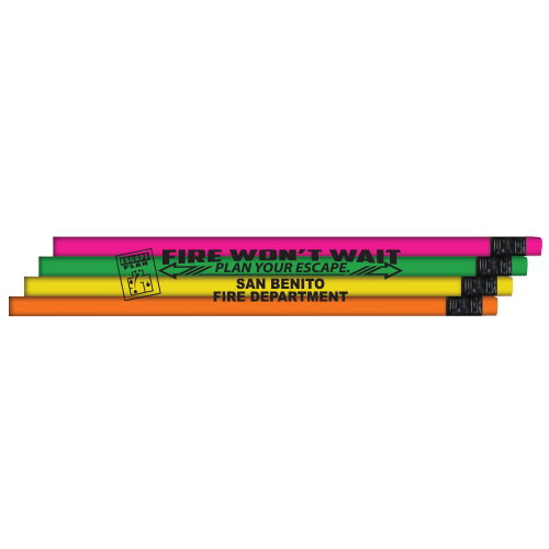 Custom Economy Pencil- Neon Assortment- 2022 Theme