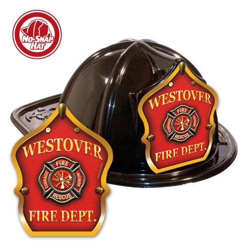 Custom Fire Chief Hats in Black