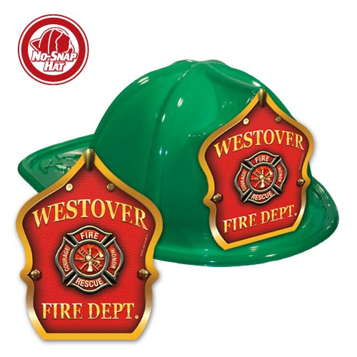 Custom Fire Chief Hats in Green
