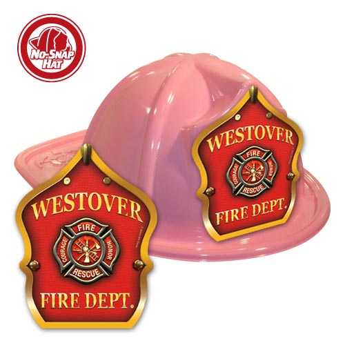 Custom Fire Chief Hats in Pink