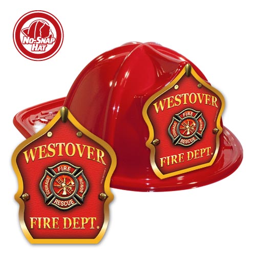 Custom Fire Chief Hats in Red