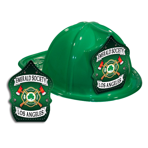 Custom Fire Hat - Green - St. Paddy's  Shield