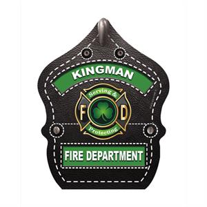 Custom Fire Hat Shield Sticker - Shamrock Logo