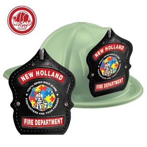 Custom Fire Hats - Glow in the Dark - Autism Awareness Firefighter Logo