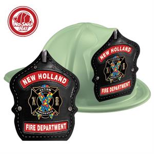 Custom Fire Hats - Glow in the Dark - Autism Awareness Ribbon Logo