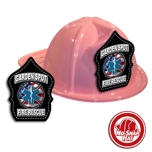 Custom Fire Hats - Pink Fire & EMS Shield