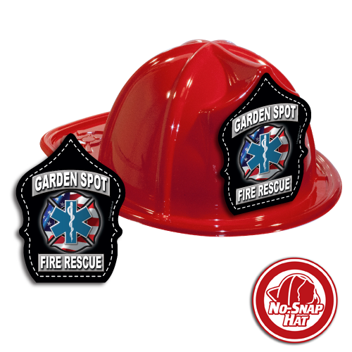 Custom Fire Hats - RED - Fire & EMS Shield