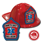 Custom Fire Hats - Red - EMS Shield