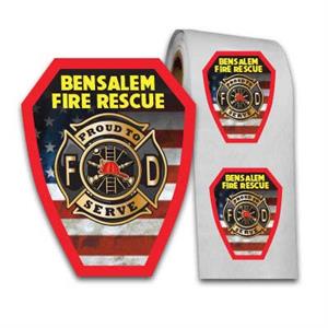 Custom Fire Patch Shield Sticker - Proud To Serve Maltese