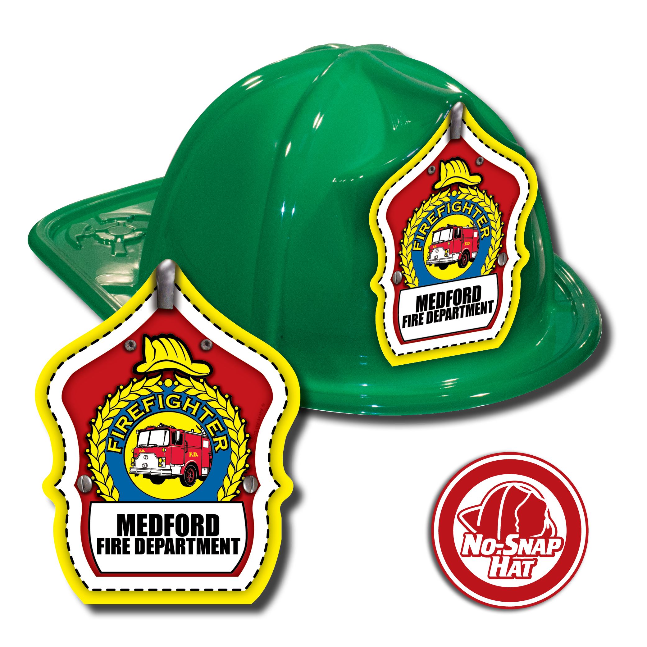 Custom Fire Truck Hats in Green