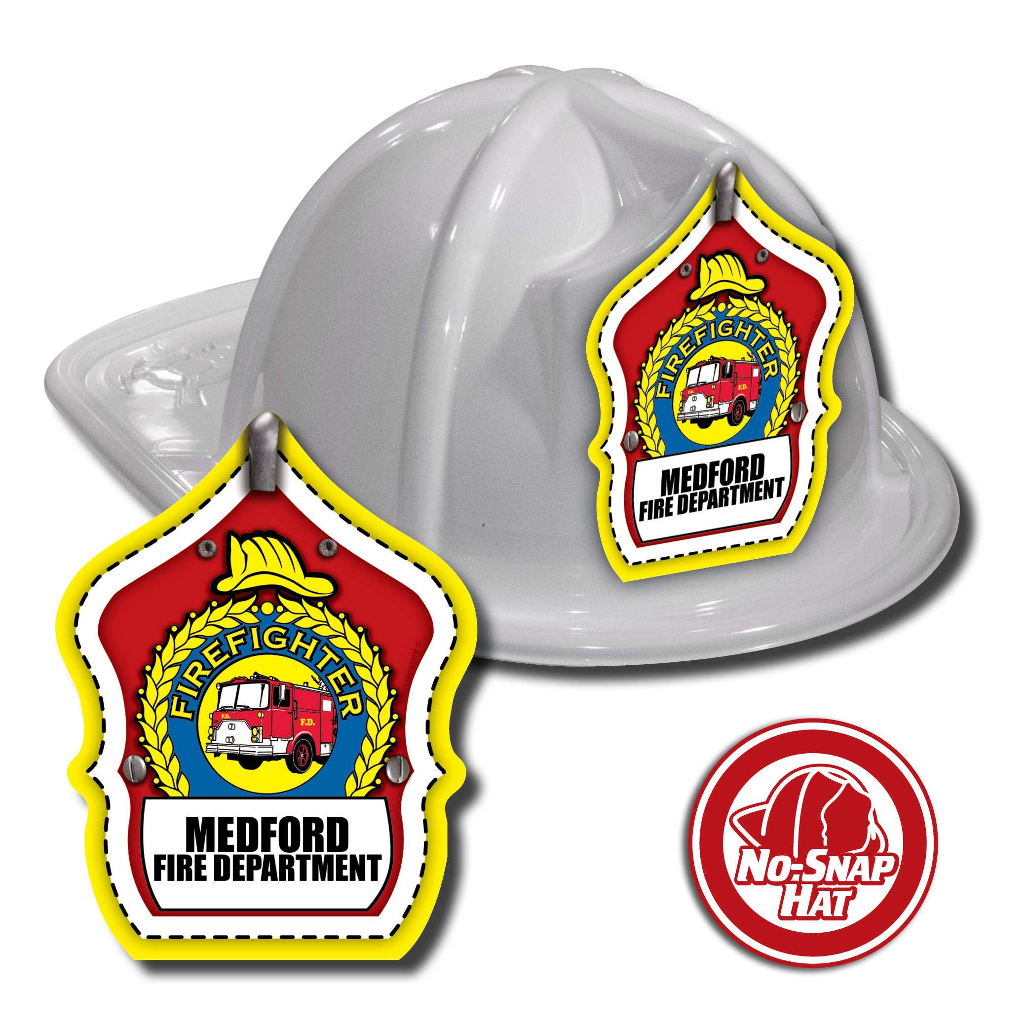 Custom Fire Truck Hats in White