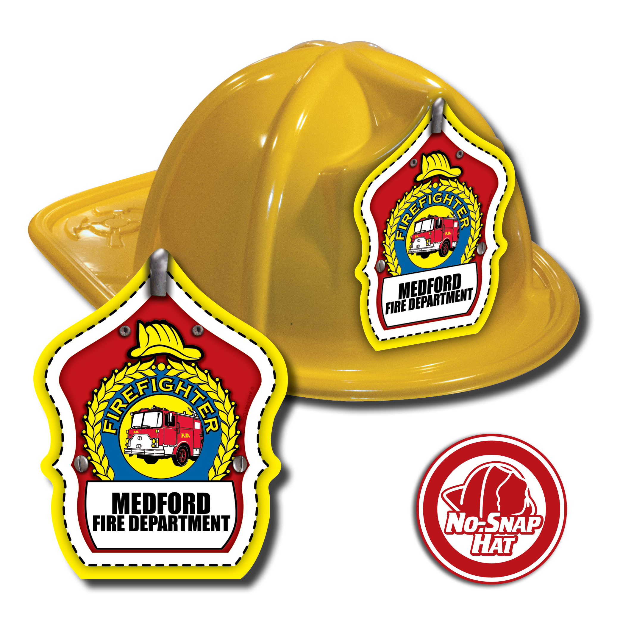 Custom Fire Truck Hats in Yellow