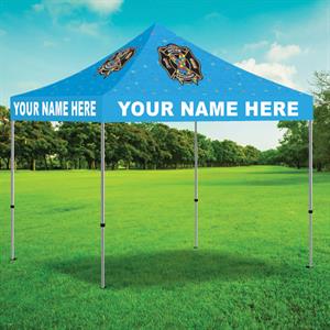 Custom Full Color 10' x 10' Tent - Lt Blue - Autism Awareness Ribbon
