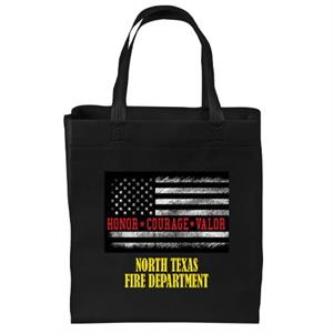 Custom Full-Color Tote Bag w/ Honor Flag - Black