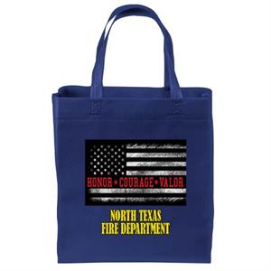 Custom Full-Color Tote Bag w/ Honor Flag - Blue