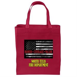 Custom Full-Color Tote Bag w/ Honor Flag - Red