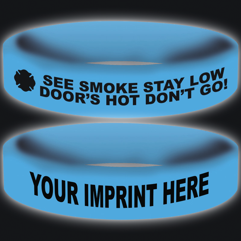 Custom Glow Awareness Band - Blue - See Smoke Mess