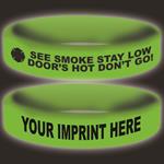 Custom Glow Awareness Band - Green - See Smoke Mes