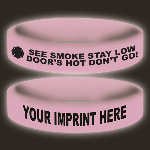 Custom Glow Awareness Band - Pink - See Smoke Mess