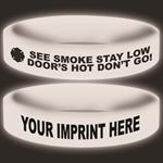 Custom Glow Awareness Band - White - See Smoke Mes