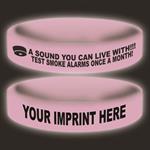 Custom Glow Band - Pink - Smoke Alarm Message