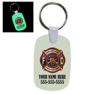 Custom  Glow in the Dark Key Chain w/ Maltese Cross Design