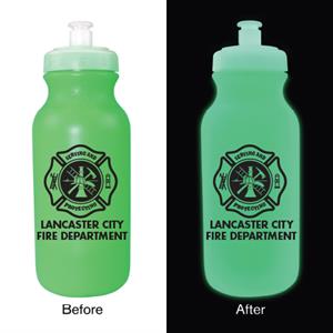 Custom Green 20oz Glow Bike Bottle - Malt. Cross