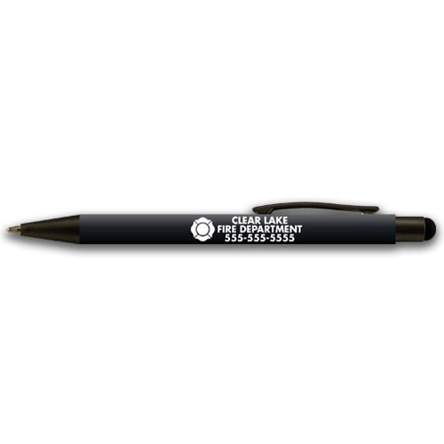 Custom Halcyon® Metal Pen/Stylus - Black