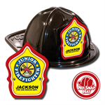 Custom Junior Firefighter Hats in Black