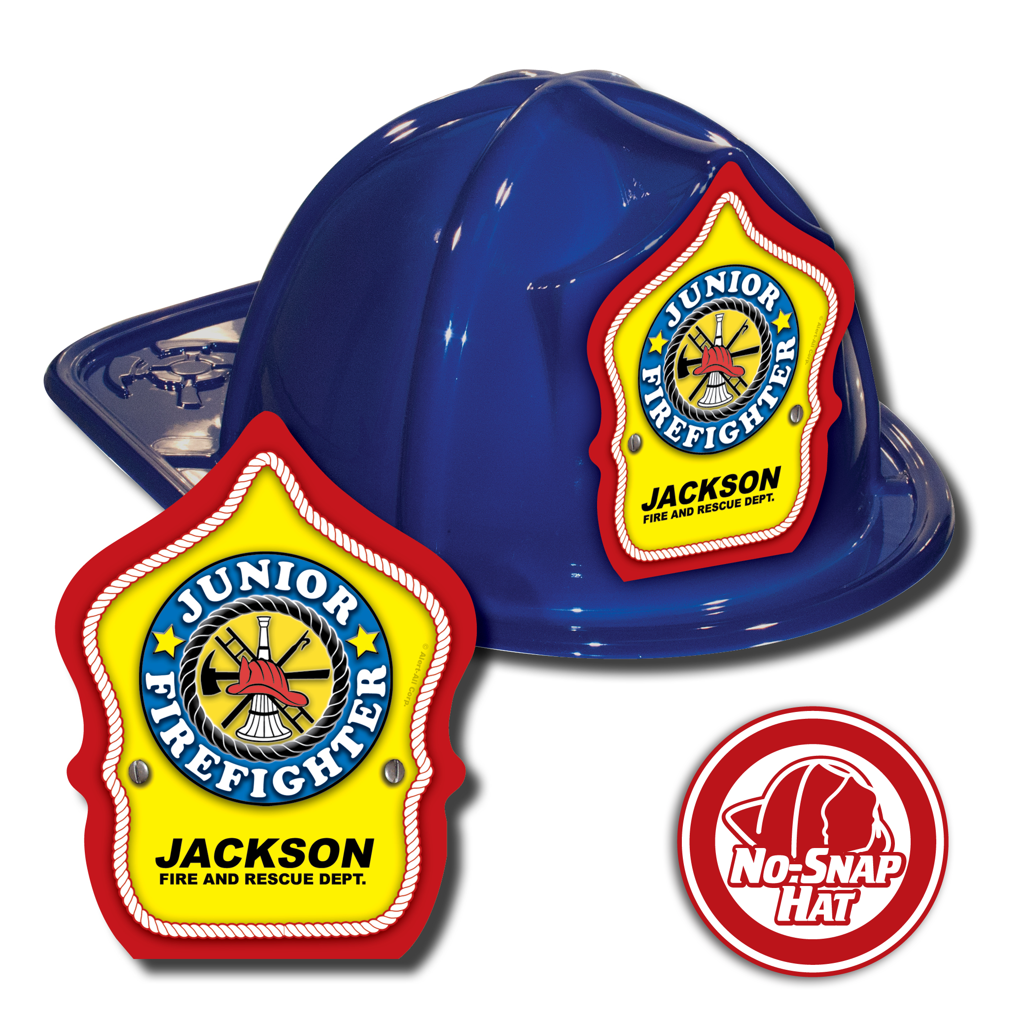 Custom Junior Firefighter Hats in Blue