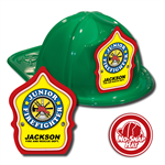 Custom Junior Firefighter Hats in Green