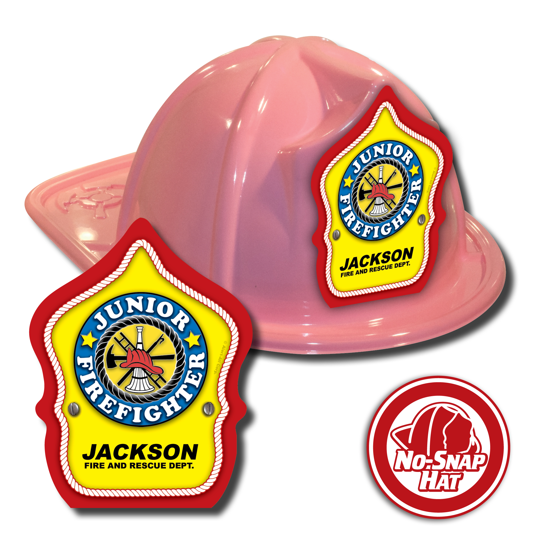 Custom Junior Firefighter Hats in Pink