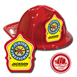 Custom Junior Firefighter Hats in Red