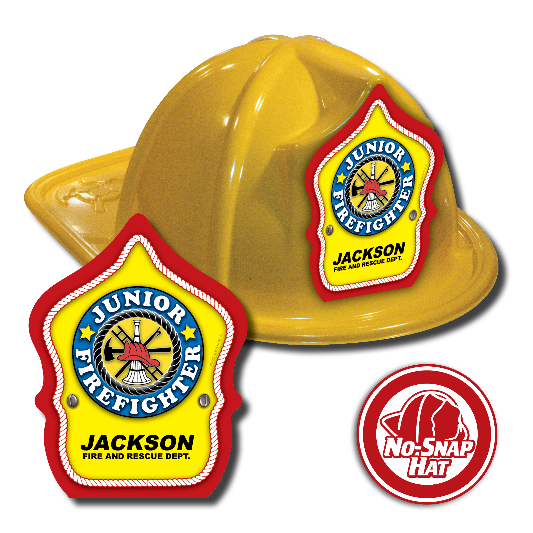 Custom Junior Firefighter Hats in Yellow