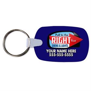 Custom Key Chain w/ Pull To The Right Design - Blue