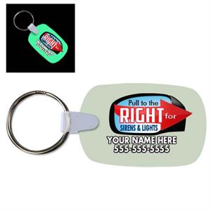 Custom Key Chain w/ Pull To The Right Design - Glow in the Dark