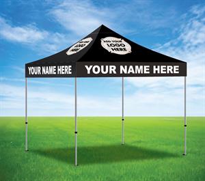 Custom Logo Full Color 10' x 10' Tent - Black