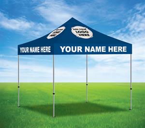Custom Logo Full Color 10' x 10' Tent - Blue