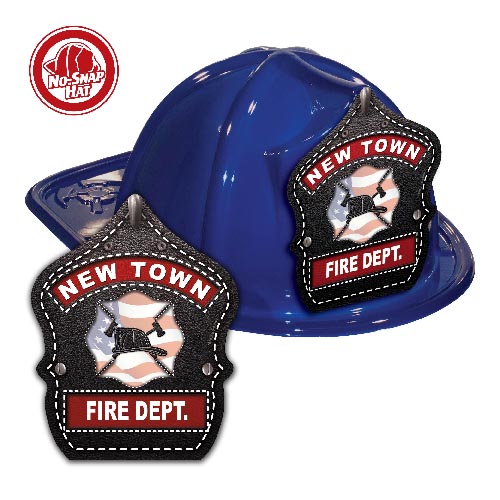 Custom Pat. Maltese Shield on Blue Fire Hat