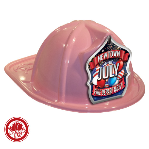 Custom Pink Fire Hats w/ 4th of July Shield