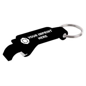 Custom Plastic Beverage Opener - Black